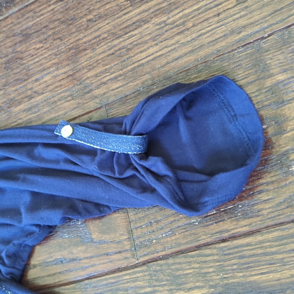 ANTHRO I Boho Navy Blue Plein Air Floral Embroidered Shirt Dress by Tiny, S - Picture 8 of 16